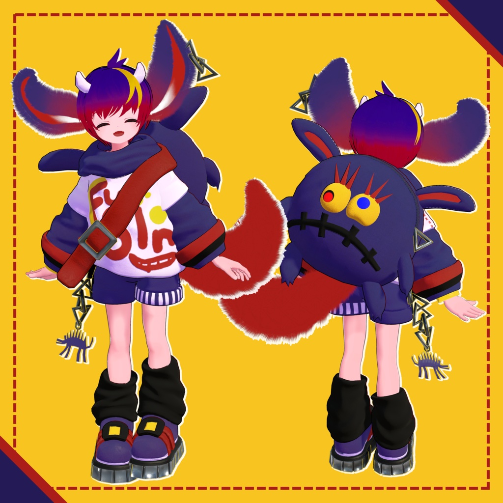 ひゅーじょん君 オリジナル3Dモデル -VRChatアバター & VRM