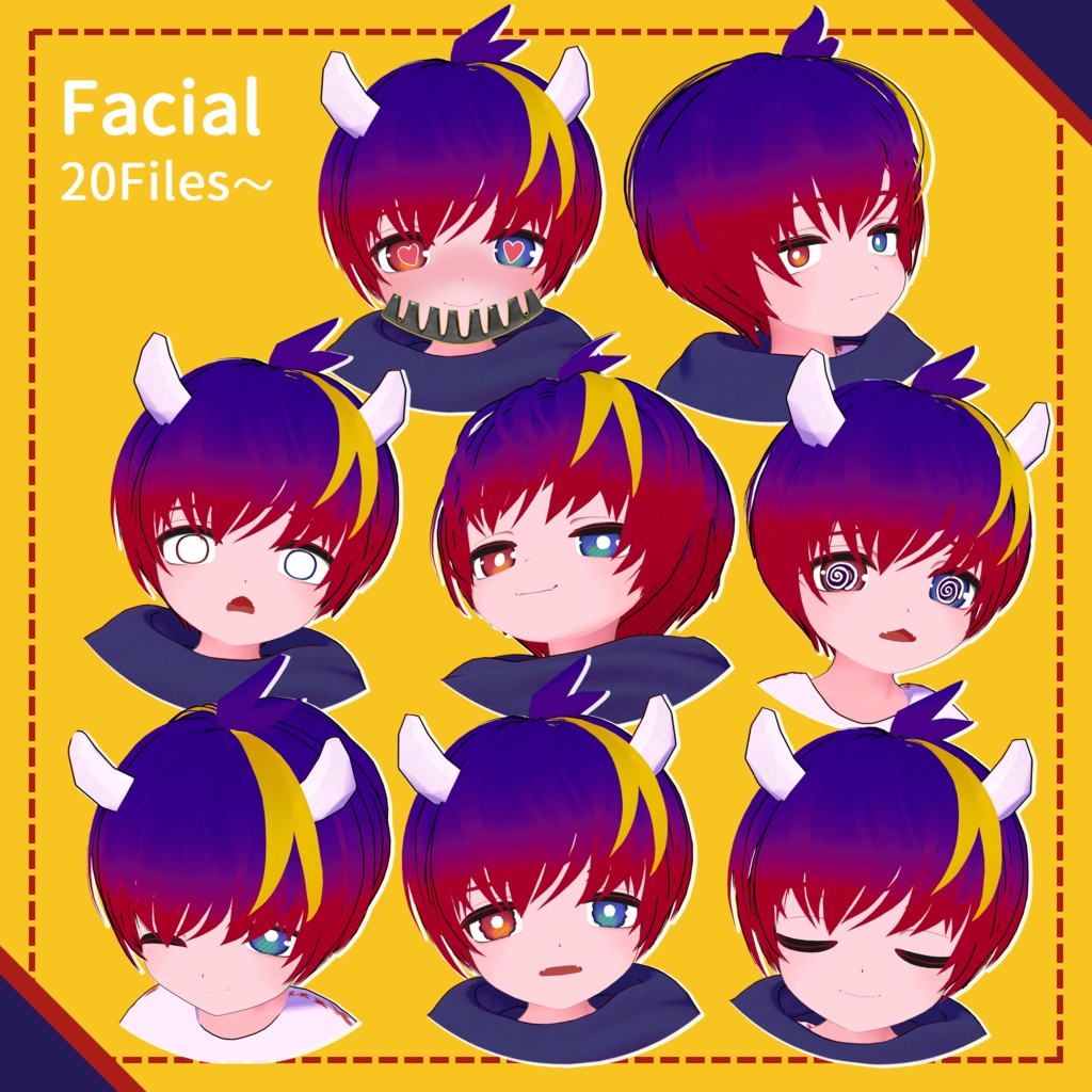 ひゅーじょん君 オリジナル3Dモデル -VRChatアバター & VRM