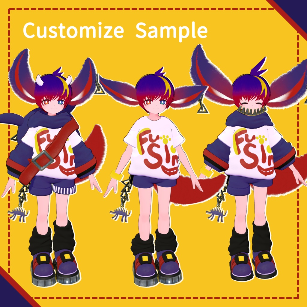 ひゅーじょん君 オリジナル3Dモデル -VRChatアバター & VRM