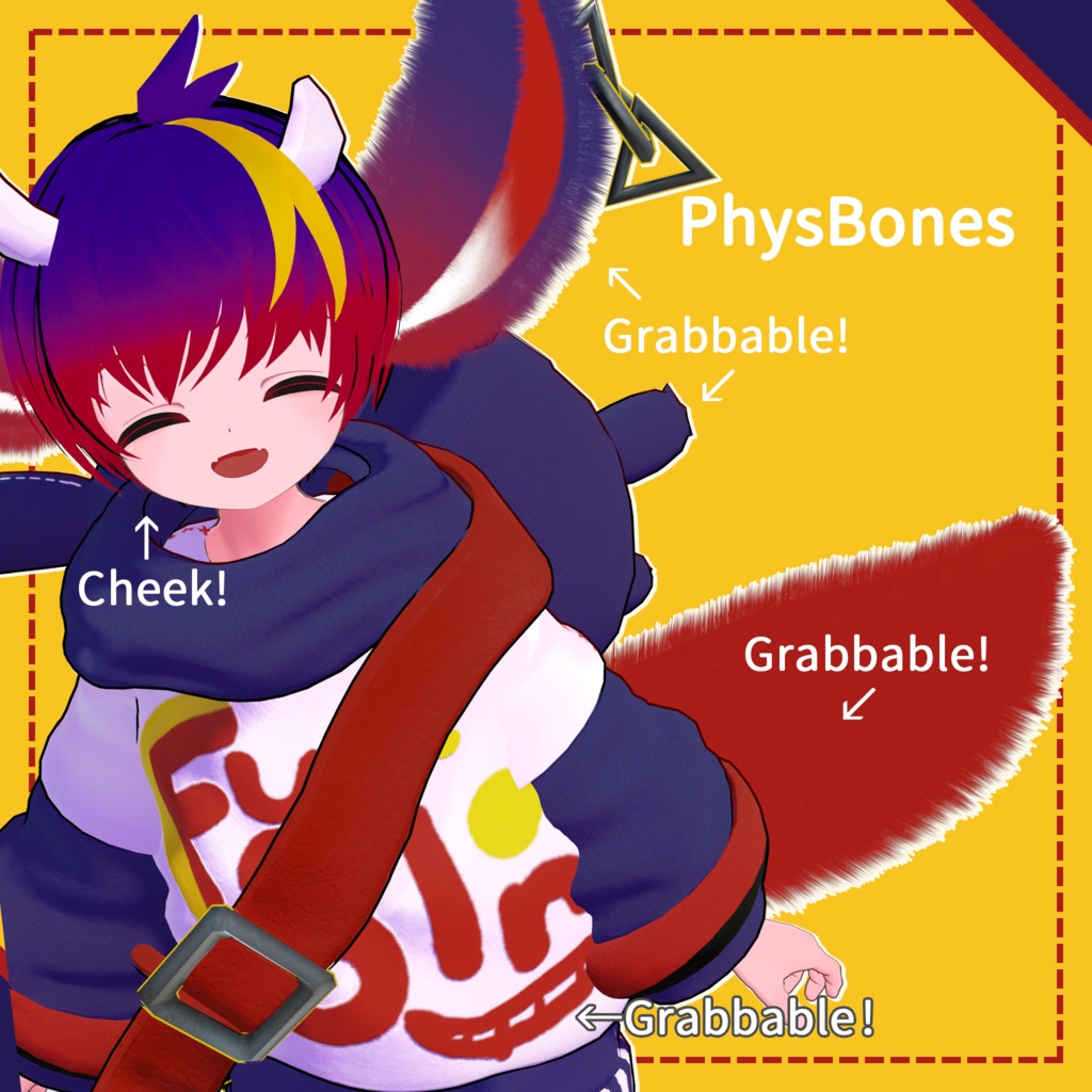 ひゅーじょん君 オリジナル3Dモデル -VRChatアバター & VRM