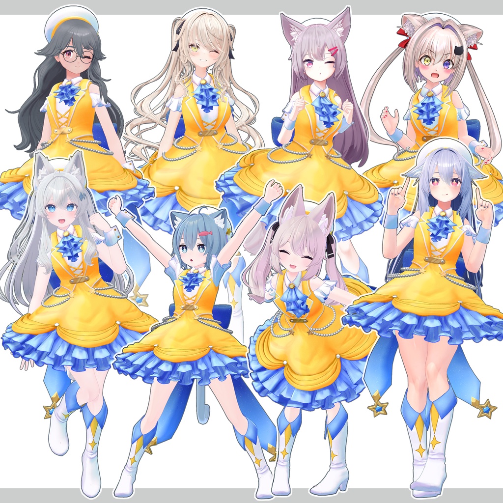 【13アバター対応】アイドル衣装(夕月ティア)【専用衣装】