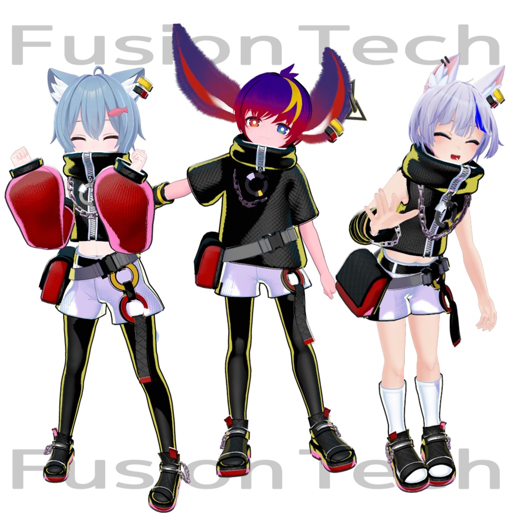 【男の子/女の子VRC衣装】Fusion Tech ★もちふぃった~対応