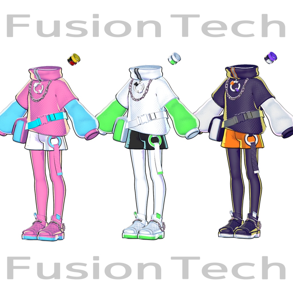 【男の子/女の子VRC衣装】Fusion Tech ★もちふぃった~対応