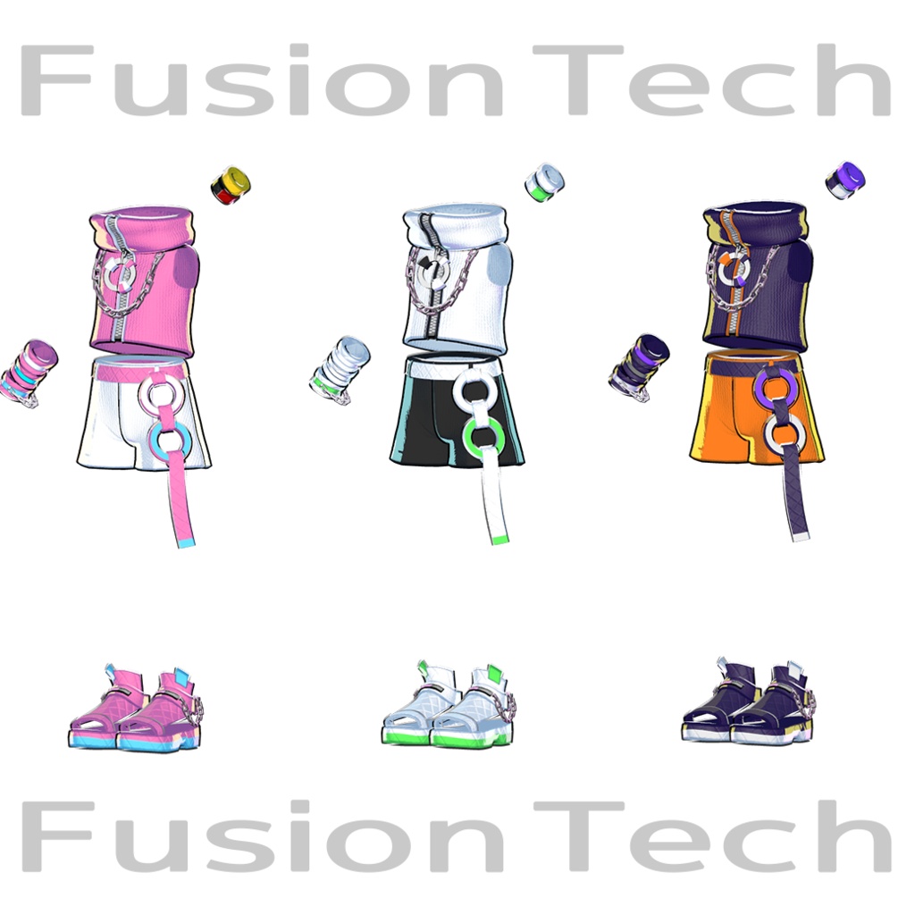 【男の子/女の子VRC衣装】Fusion Tech ★もちふぃった~対応