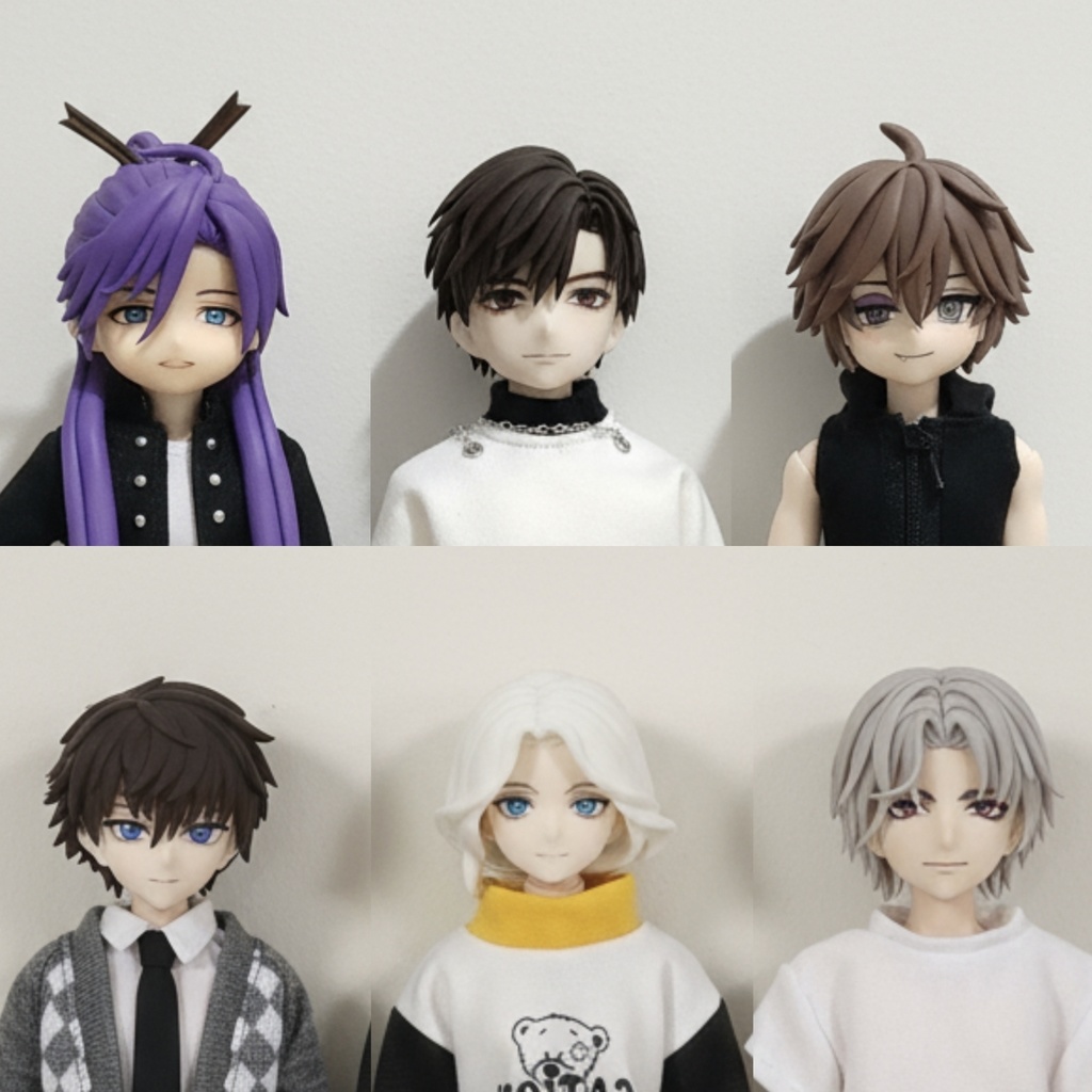 オビツ22、ピュアニーモ2等1/6ドールヘッドオーダーメイド[1/12非対応ねんどろいどドール ]