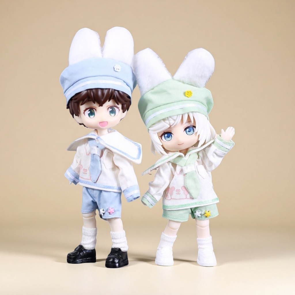 ウサギスタイルのセット ねんどろいどどーる·オビツ11 等向き