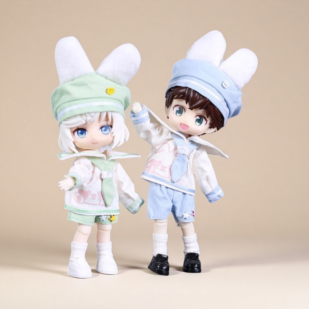 ウサギスタイルのセット ねんどろいどどーる·オビツ11 等向き