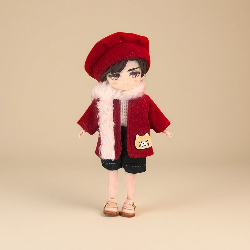 冬の赤をテーマにしたセット ねんどろいどどーる·オビツ11 等向き