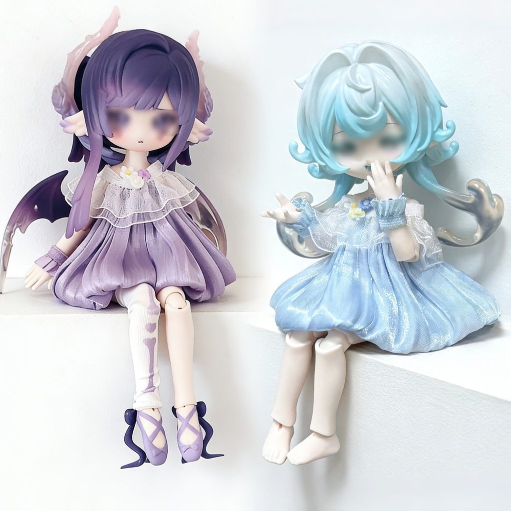 花の形をしたドレス 1/12ドールの共有サイズ 01