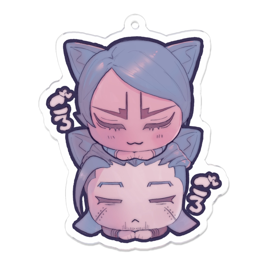 尾鯉パステルおひるねこアクリルキーホルダー