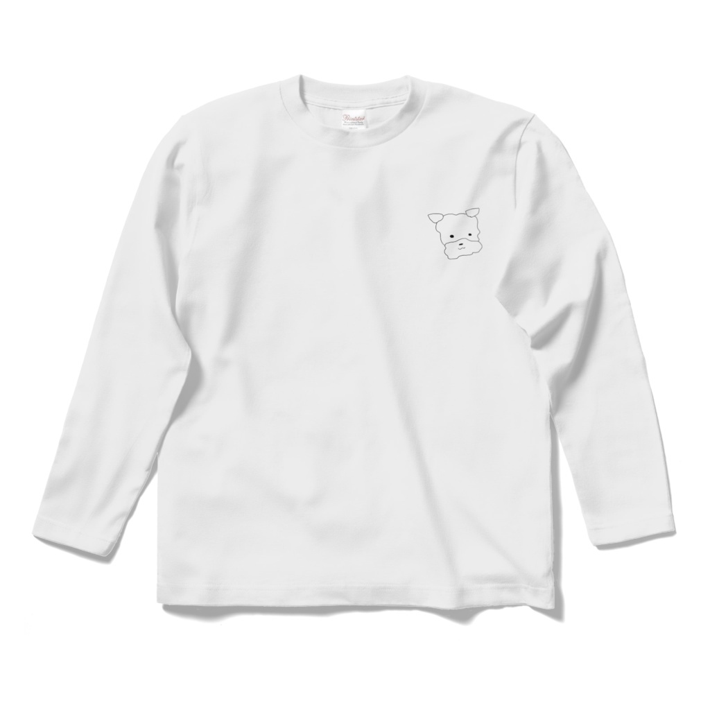 戌妃ぽて・わんわんTシャツ長袖【手描き・ワンポイントプリント】S~XL