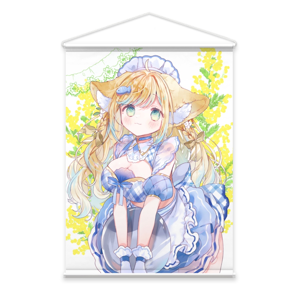 戌妃ぽて・タペストリー【メイド服・キービジュアル】