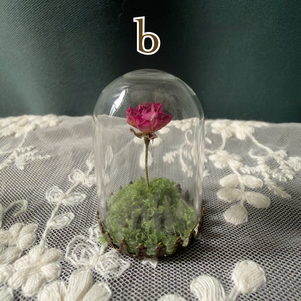 【即納】王子さまのバラ(ミニガラスドームオブジェ)