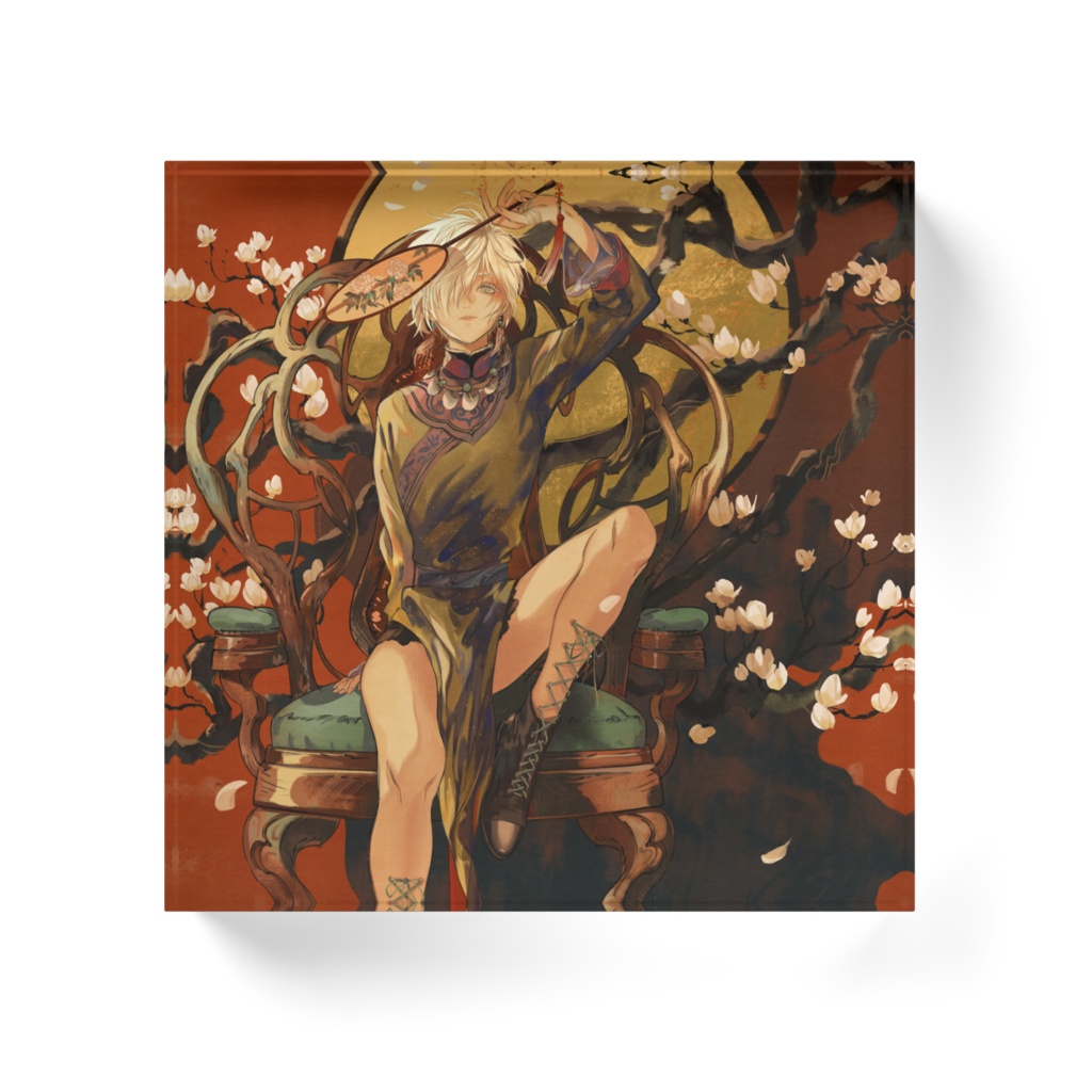 朱い壁 アクリルブロック