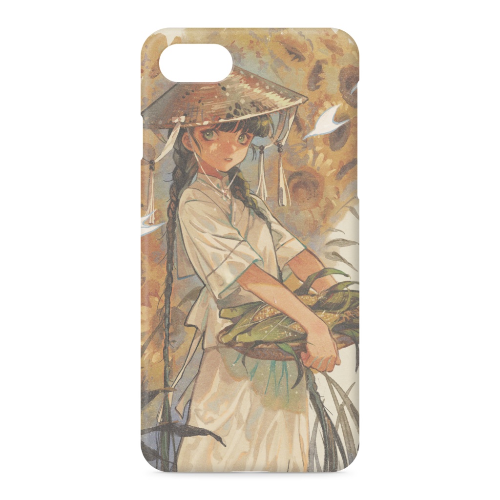 向日葵と玉蜀黍 iPhoneケース