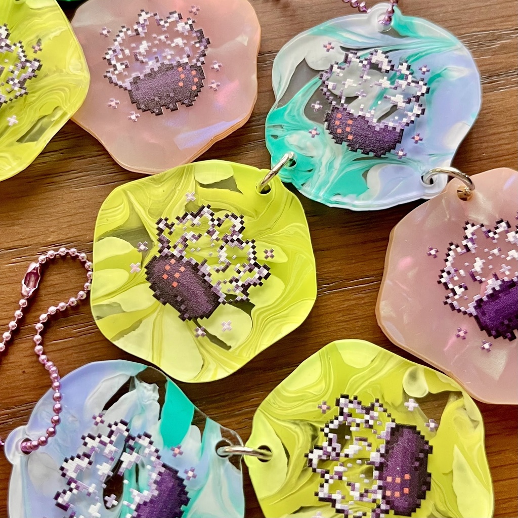 連結彩蟲アクキー