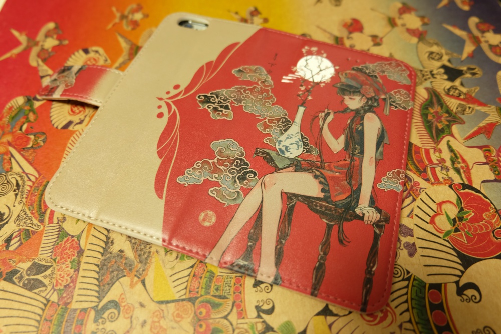 月下少女-ニア-手帳型iPhoneケース