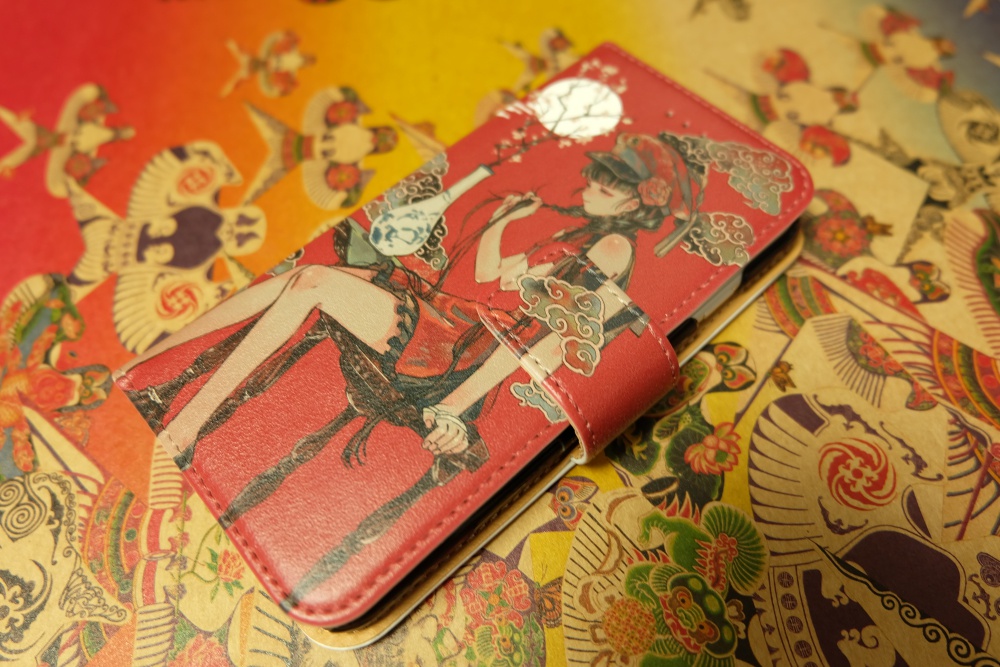 月下少女-ニア-手帳型iPhoneケース