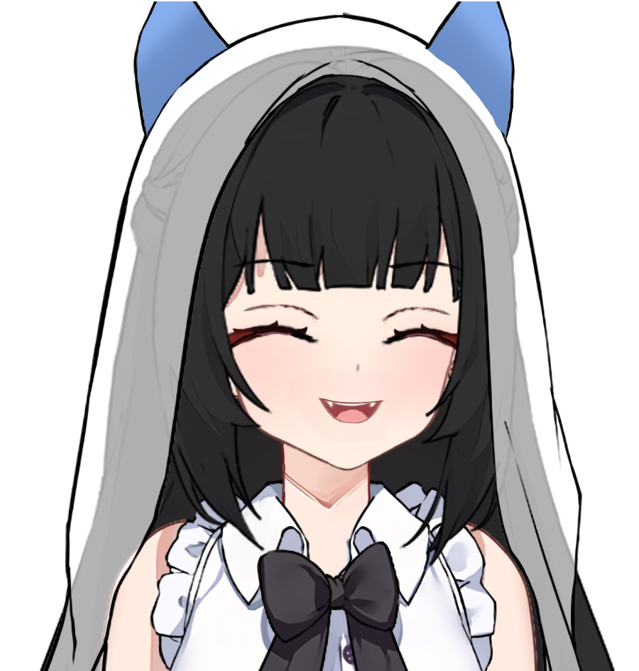 【限定1点】Live2Dモデル『白髪・黒髪少女』