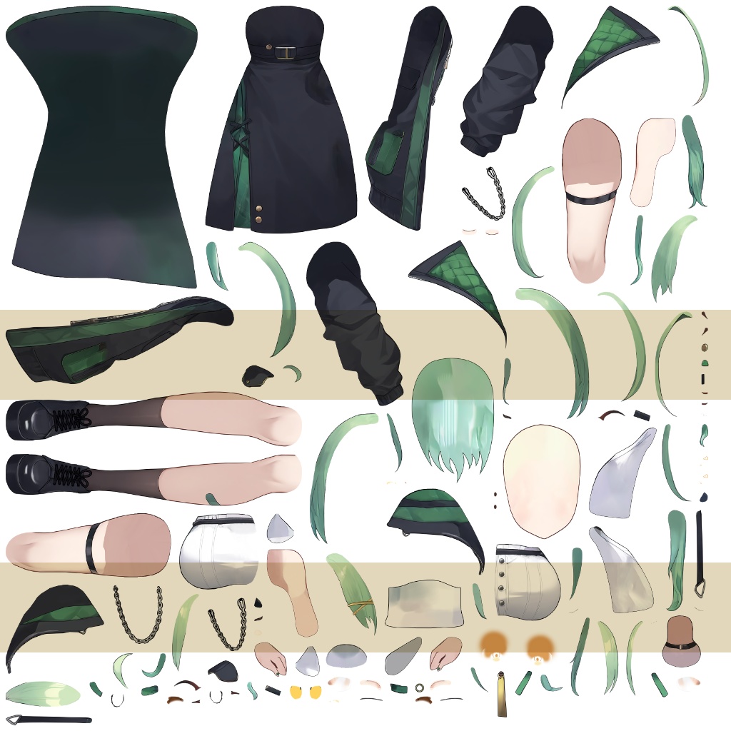 【限定1点】【パーツ分けPSD】【パーツ分け済みPSD】