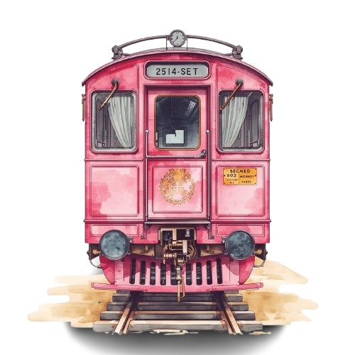 ピンク×アンティーク×水彩旅行シリーズ