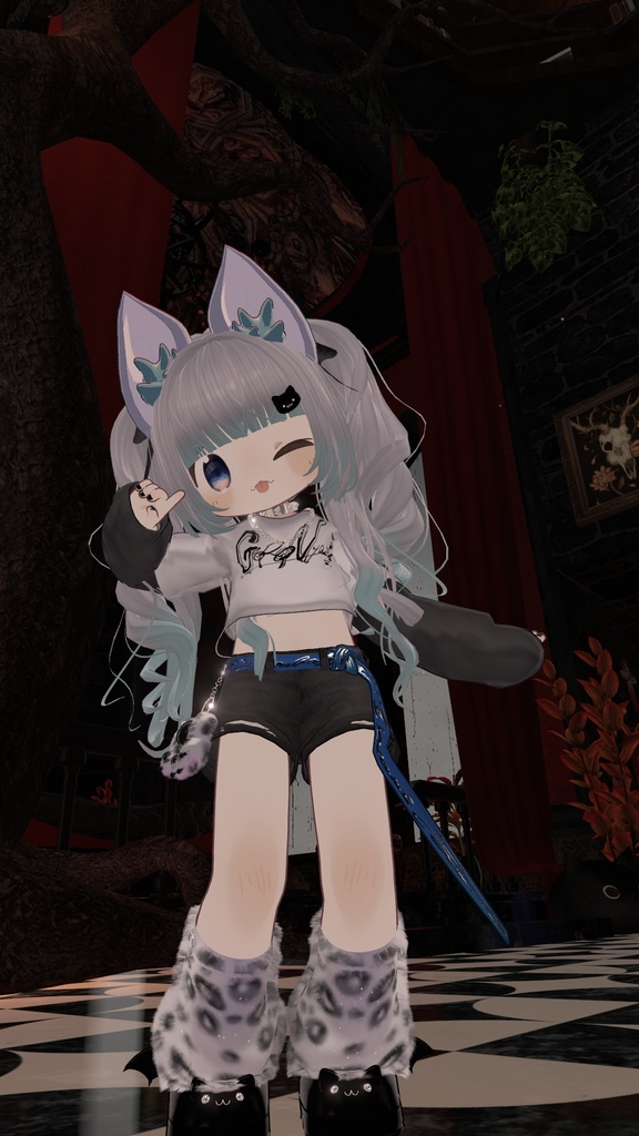 【まめふれんず対応衣装】🐱ゴロンニャパンク