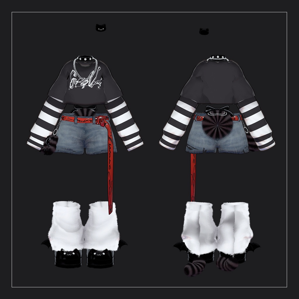 【まめふれんず対応衣装】🐱ゴロンニャパンク