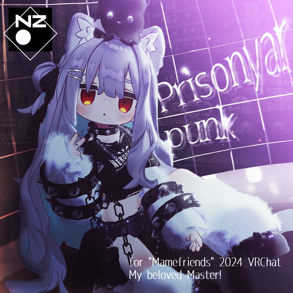 【まめふれんず対応衣装】🐱Prisonyar punk -ぷりずにゃーぱんく-