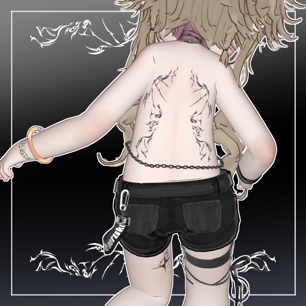 【無料!free✨】キプフェル専用タトゥーテクスチャ2種+マテリアル【キプフェル専用】