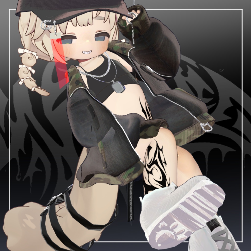 【無料!free✨】トライバル風タトゥーテクスチャ+マテリアル【キプフェル専用】