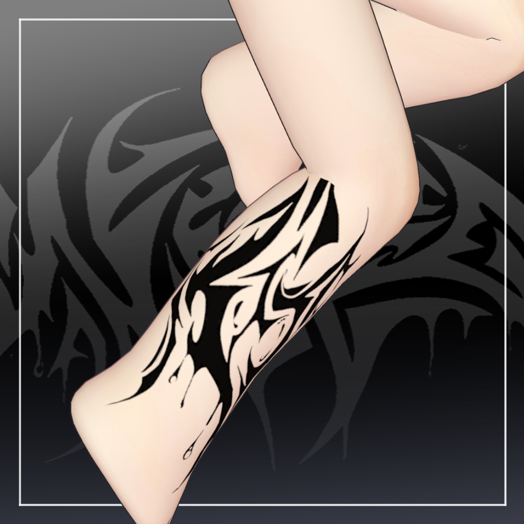 【無料!free✨】トライバル風タトゥーテクスチャ+マテリアル【キプフェル専用】