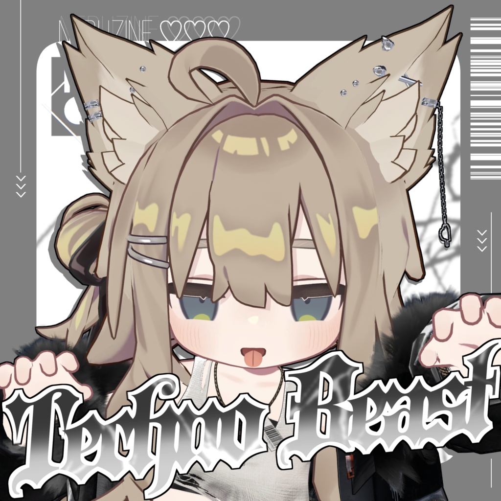 Techno Beast🐺🎧️テクノビースト【獣耳、尻尾、アクセサリー】
