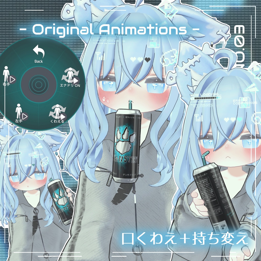 【まめふれんず対応衣装】ゴロンニャゲーミング🎮GoronnyaGaming フルセット (アニメーションギミック+アクセサリー付)