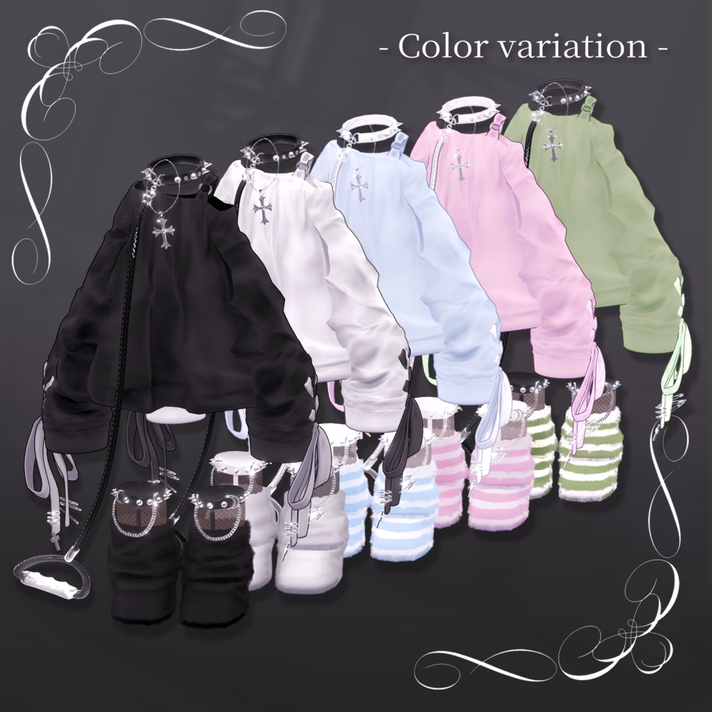 【5アバター対応衣装】ぷにゃそでスイーツ🎀 - Punyasode sweets -