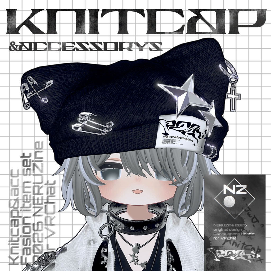 【キプフェル対応】にゃんにゃんルーズKNITCAP