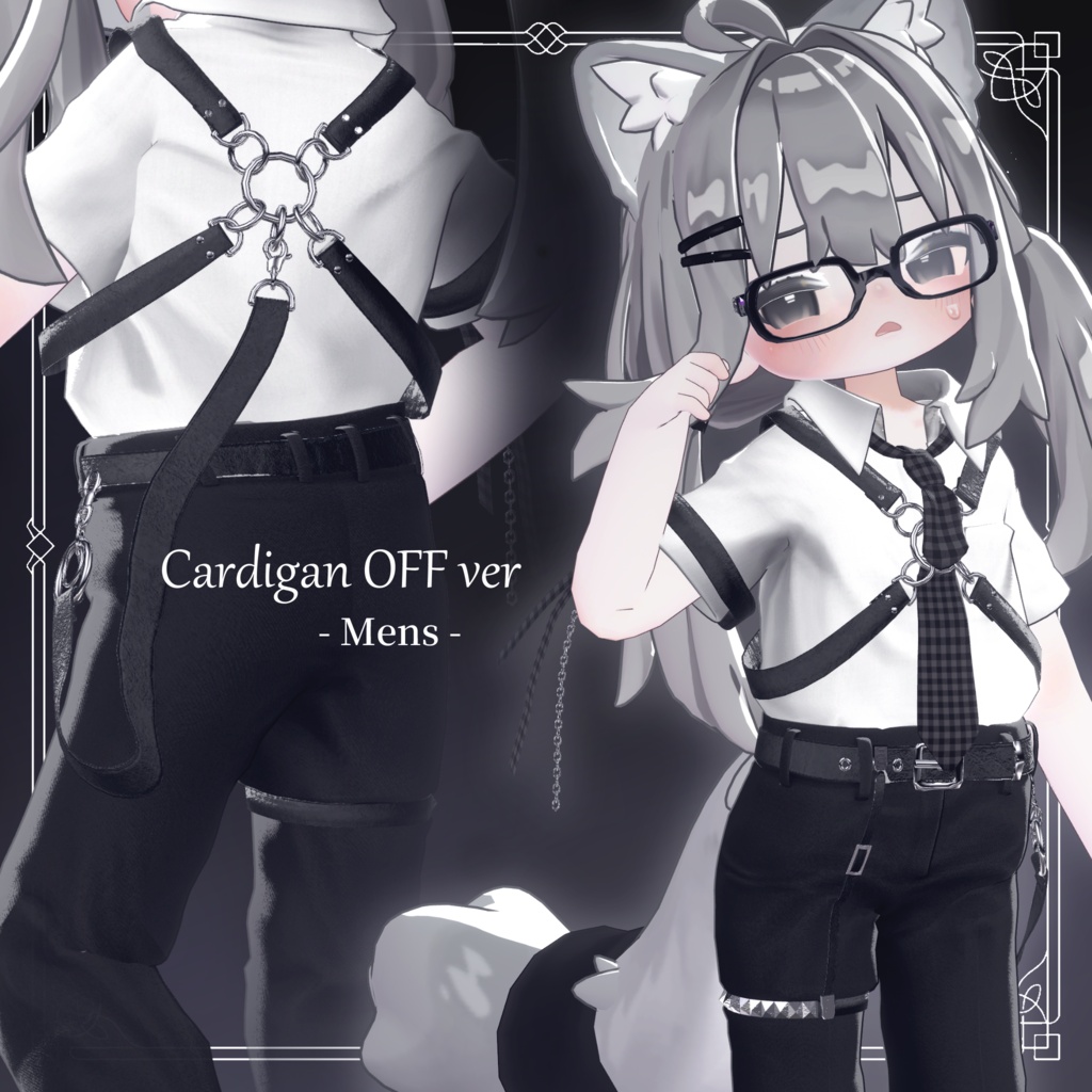 【5素体対応衣装】🐰ナードラビット for school🖊- NerdRabbit for school -【VRChat】