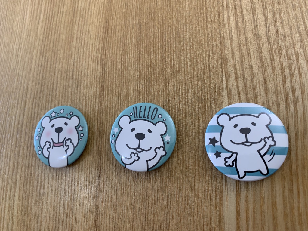 くますけの缶バッジマグネット