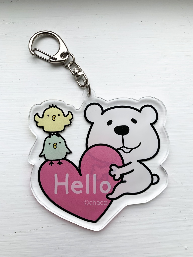 くますけのキーホルダー(Hello)