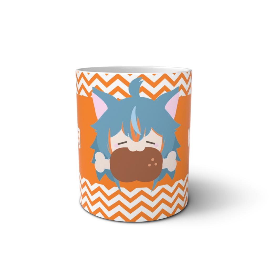 YES肉NO野菜レステマグカップ(橙)