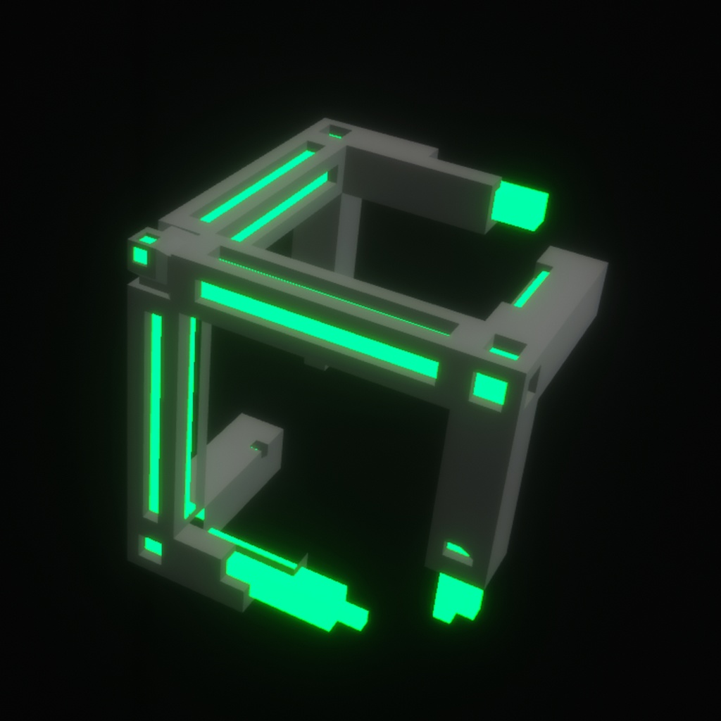 【無料】キューブっぽいオブジェクト【VRC想定】【3Dモデル】型番AO-001 #10