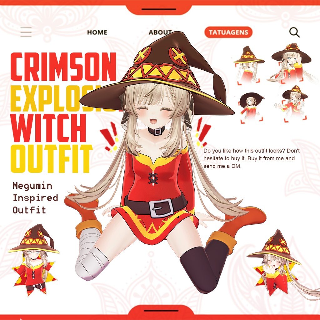 ✨ Megumin 💥 【Crimson Demon Outfit】