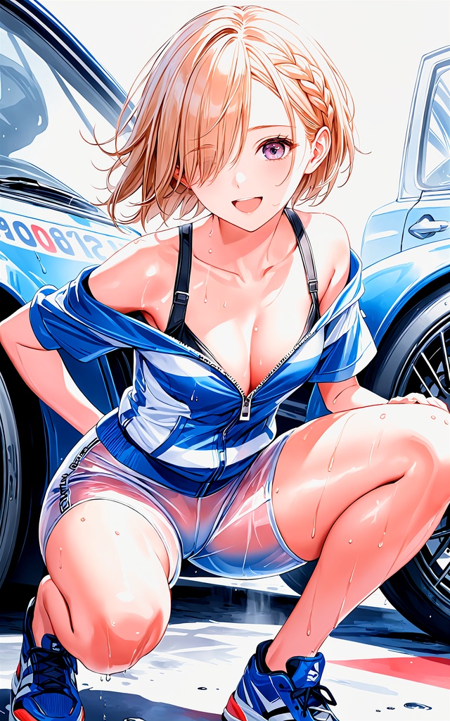 エチエチカーレース部 レース後の汗だく女子と禁断のエチエチドリフト! vol.2