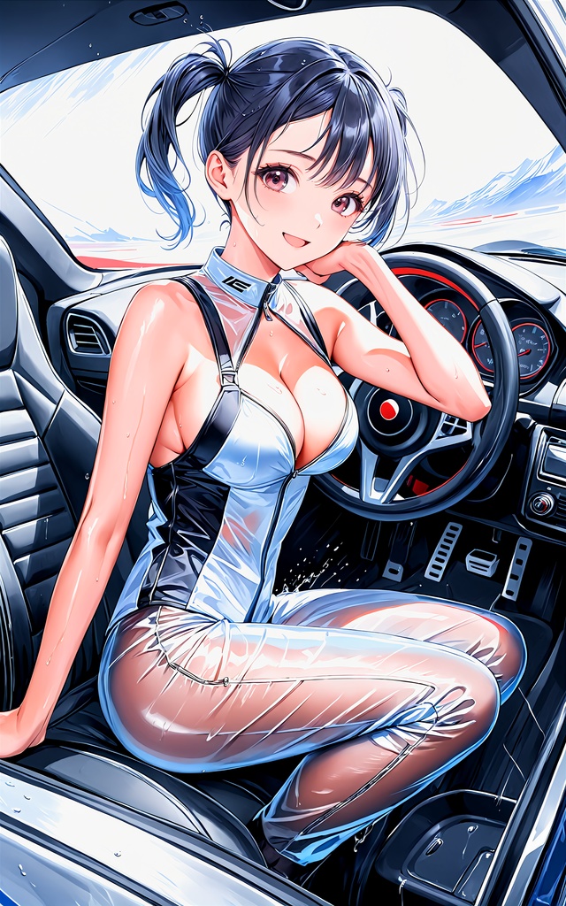 エチエチカーレース部 レース後の汗だく女子と禁断のエチエチドリフト! vol.2