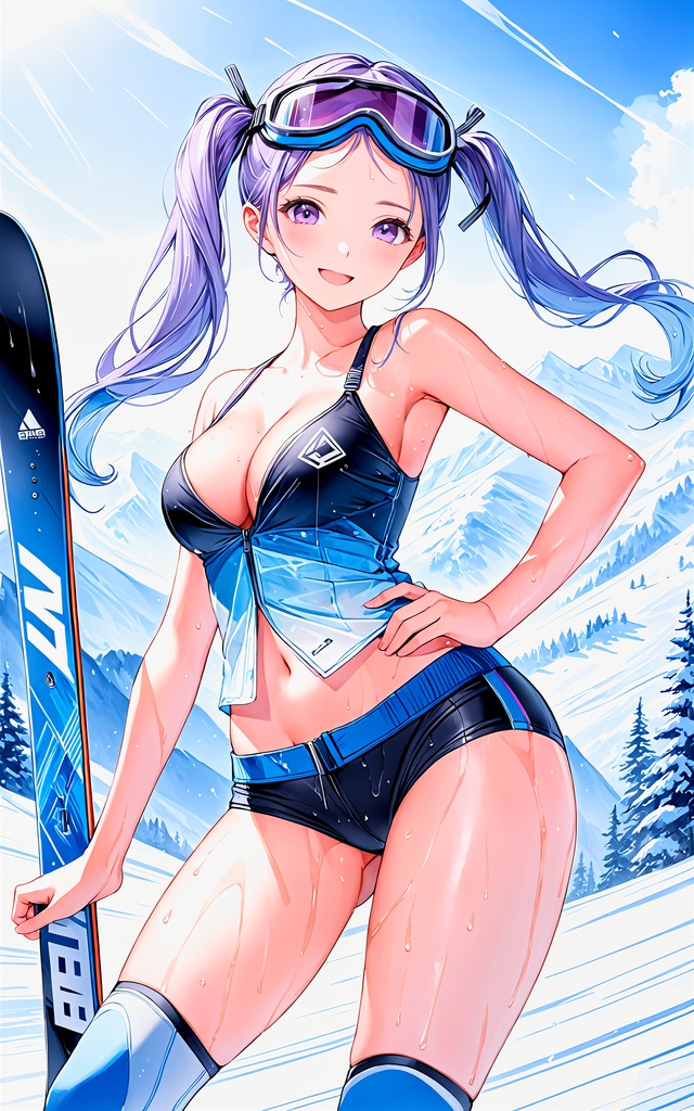 エチエチスキースノボ部 雪上の妖精とムレムレ汗だくカービング! vol.2