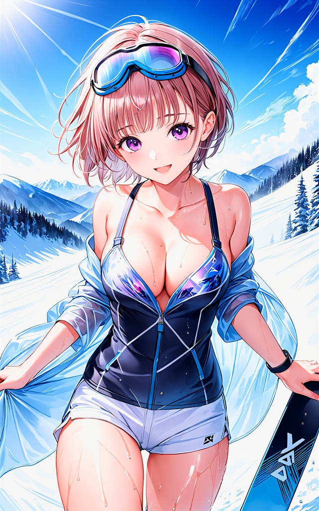 エチエチスキースノボ部 雪上の妖精とムレムレ汗だくカービング! vol.2