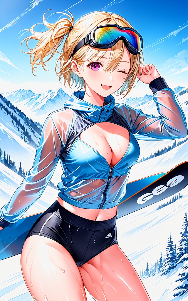 エチエチスキースノボ部 雪上の妖精とムレムレ汗だくカービング! vol.2