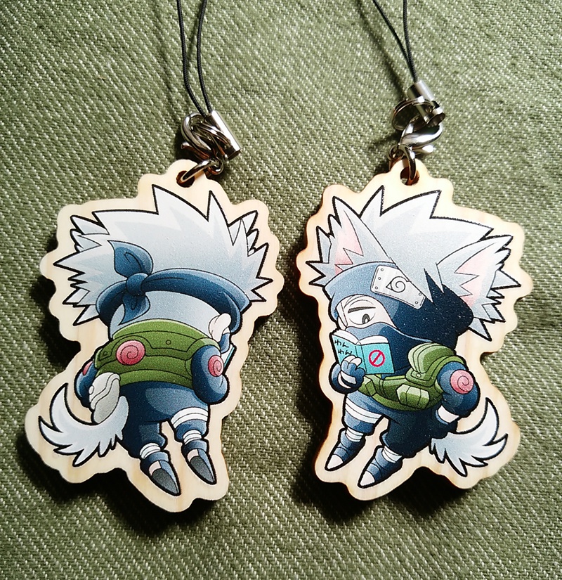 いぬカカシ木製ストラップ