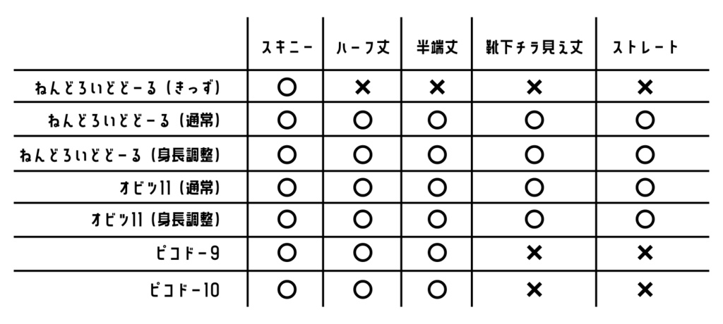 【受注】ドール用ズボン・無地