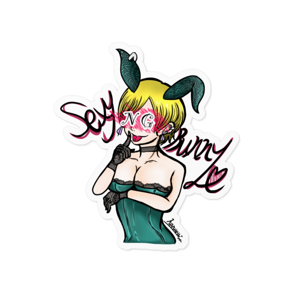 sexy bunny ステッカー (カラーバリエーション有)