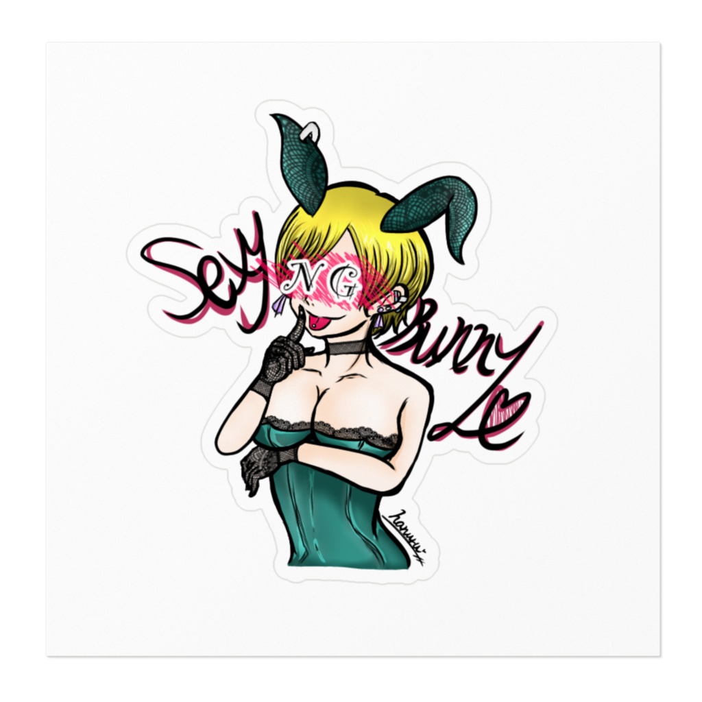 sexy bunny ステッカー (カラーバリエーション有)